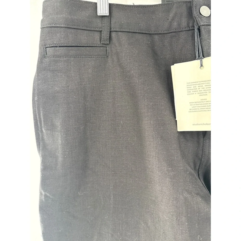 Studio Nicholson PYAD Pants Mens XL Black Bill Selvedge Denim Raw New 36 Waist